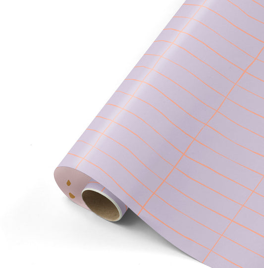 Cadeaupapier - lila stripes