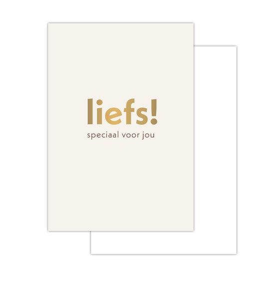 Mini kaartje - Liefs!