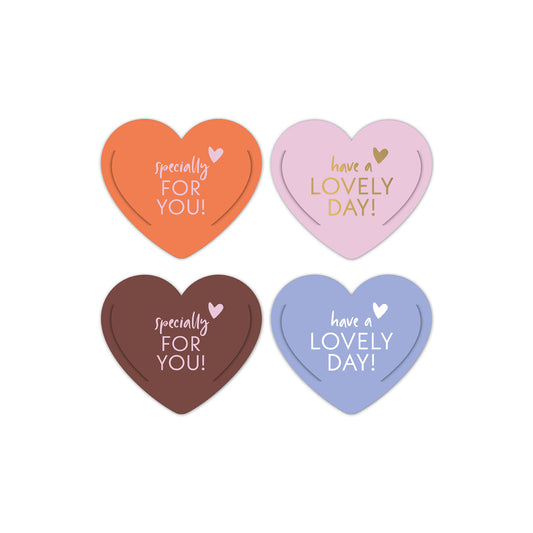Cadeaulabels Hart - Roze