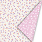 Cadeaupapier - Tiny Petals Wit/Paars
