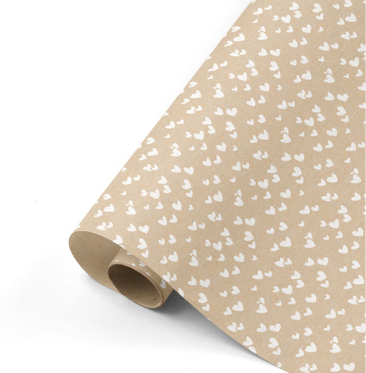 Cadeaupapier - Small Hearts kraft
