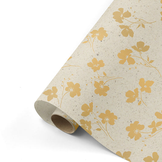 Classic Flowers goud - grasspaper