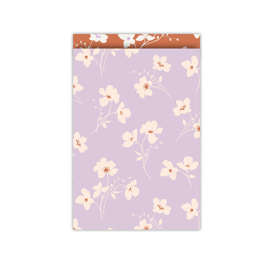 Cadeauzakje large - Classic Flowers lila