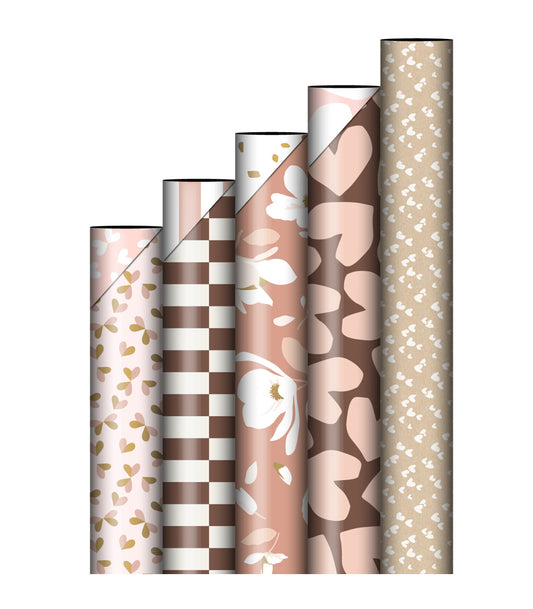 Cadeaupapier - Small Hearts kraft