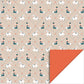 Sinterklaas Inpakpapier Patchwork – Beige, Oranje & Rood | 70 cm x 3 m