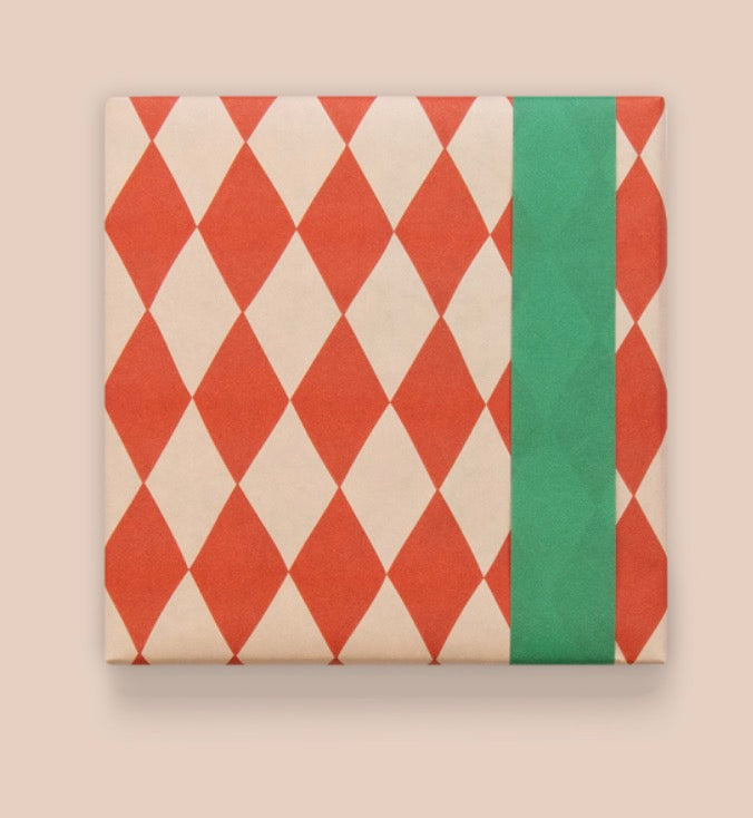 Harlekijn Inpakpapier – Rood & Lichtroze | 70 cm x 3 m