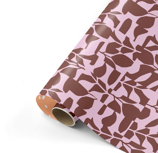 Cadeaupapier - Abstract botanics fall purple