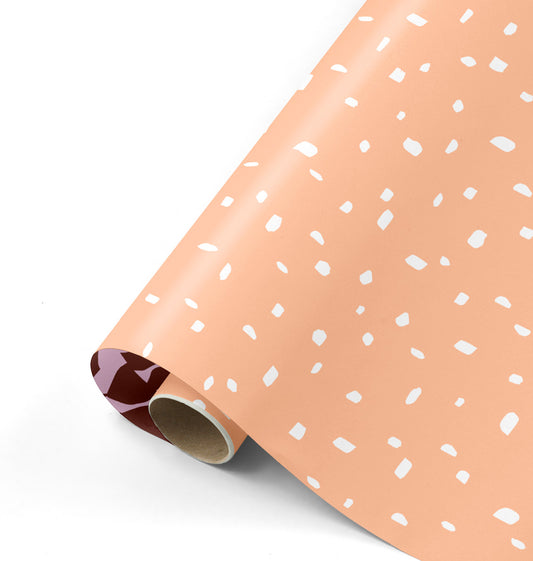 Cadeaupapier - Minimal dots orange
