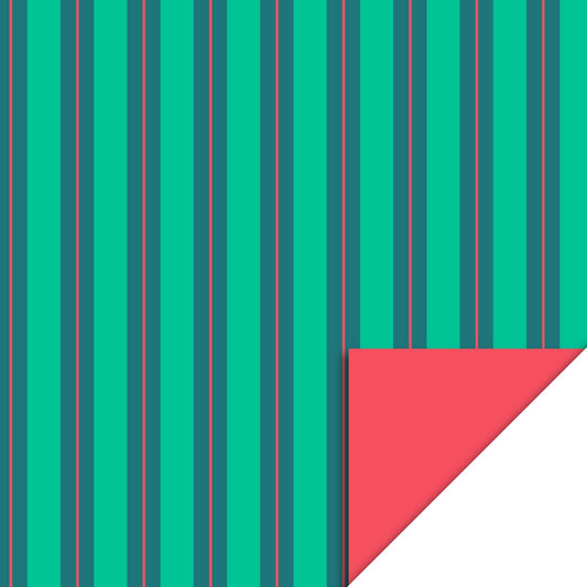 Cadeaupapier - stripe chalk green (70 cm)