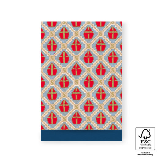 Sinterklaas cadeauzakjes met mijters – 17 x 25 cm