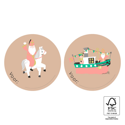 Stickers - Sinterklaas duo nude