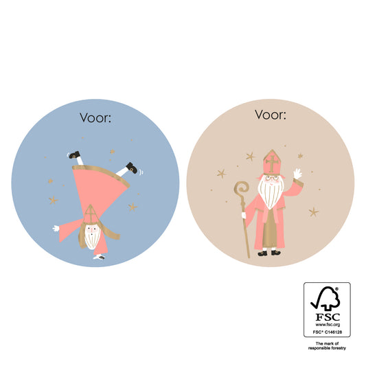 Stickers - Sinterklaas duo acrobaat