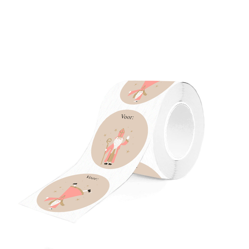 Sinterklaas stickers Acrobaat Goud | Ø 55 mm