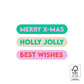Kerststickers Christmas Wishes – Multi
