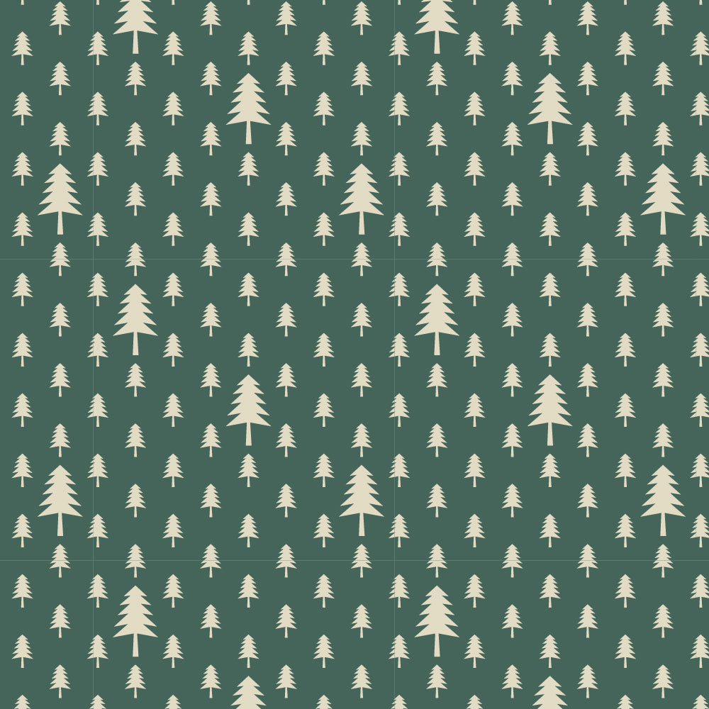 Grote blokbodemzakken Tree Pine Green / Linen – kerstcadeaus & geschenksets