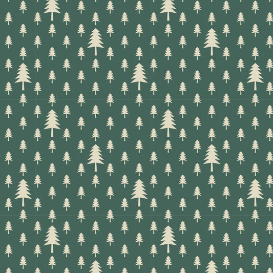 Grote blokbodemzakken Tree Pine Green / Linen – kerstcadeaus & geschenksets
