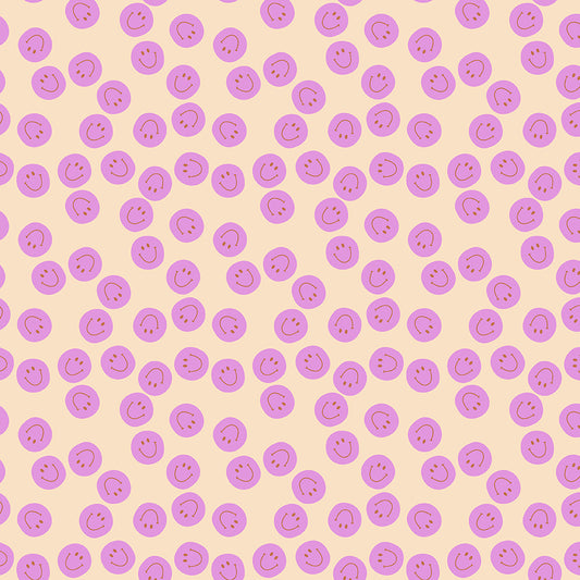 Cadeaupapier - Smiley pink 70 cm
