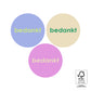 Sticker - bedankt