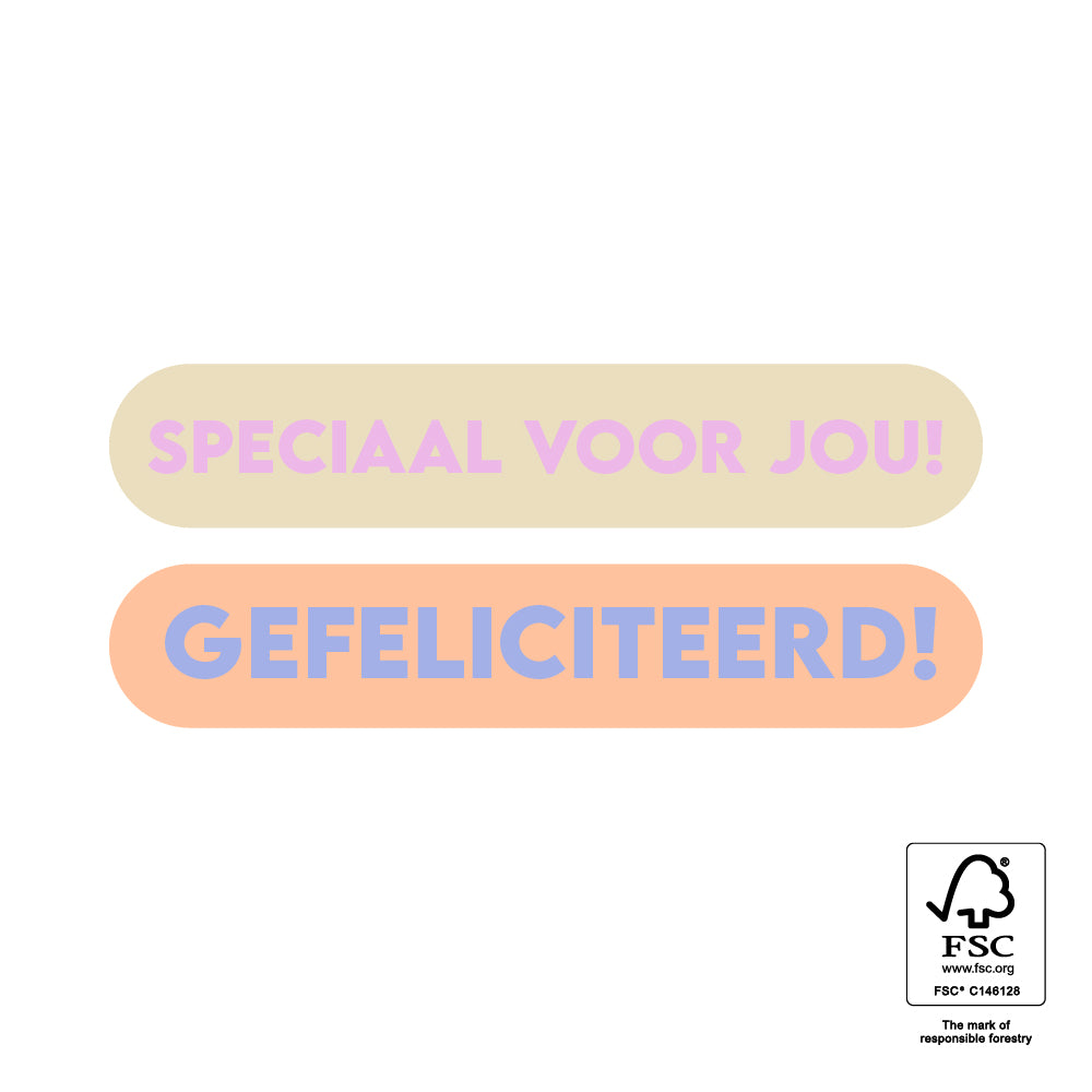 Sticker - Gefeliciteerd!