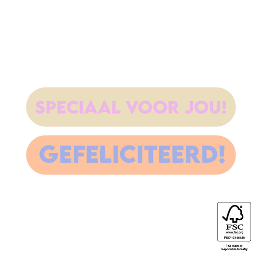 Sticker - Gefeliciteerd!