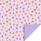 Cadeaupapier - Hearts duo roze en lila (70 cm)