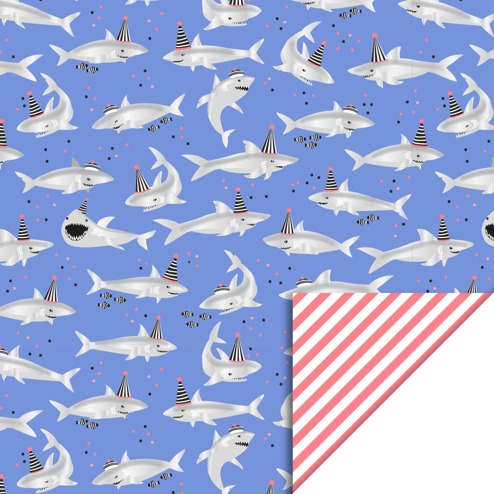 Cadeaupapier - haaien (70 cm)