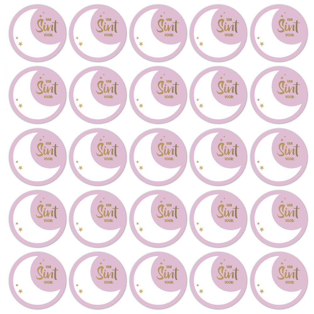 Stickers Sint goud/lila
