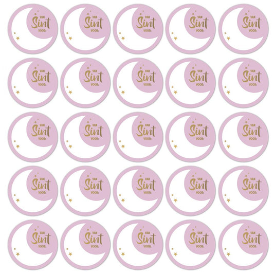 Stickers Sint goud/lila