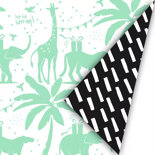 Cadeaupapier - Tropical Party fresh mint