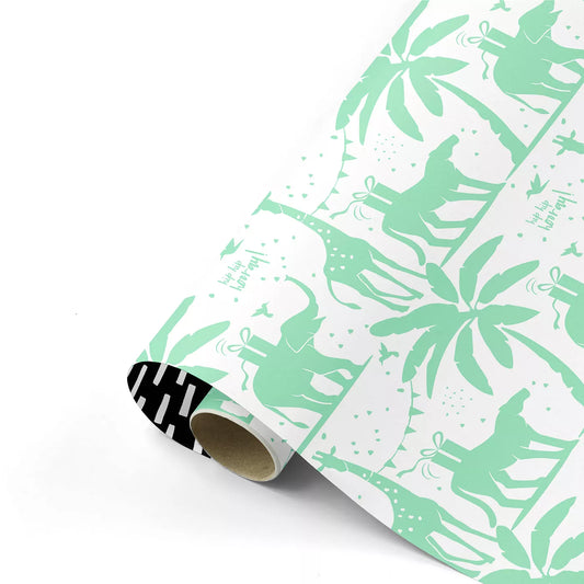 Cadeaupapier - Tropical Party fresh mint