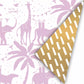 Cadeaupapier - Tropical Party lila/goud