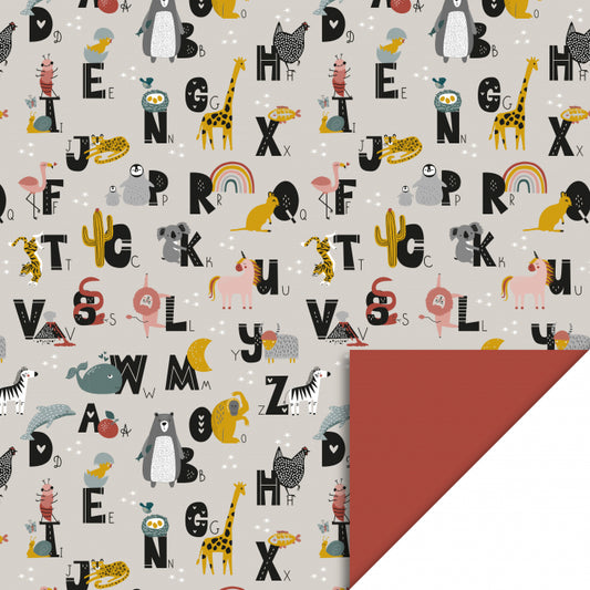 Cadeaupapier - Dierenalfabet