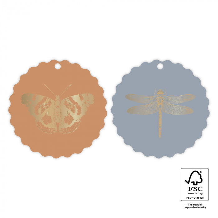 Cadeaulabels - butterfly/dragonfly
