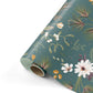 Cadeaupapier - Vintage flowers green