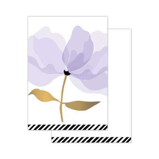 Mini kaartje - Layered petal lila