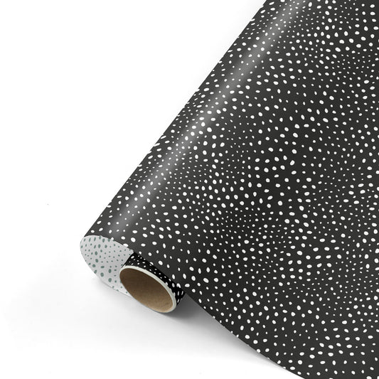Cadeaupapier - Flocks zwart