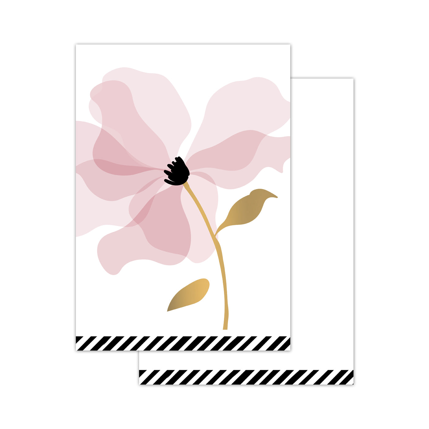 Mini kaartje - Layered petal roze